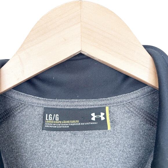 Under Armour Gray Quarter Zip Long Sleeve Shirt Sz L - Picture 3 of 5